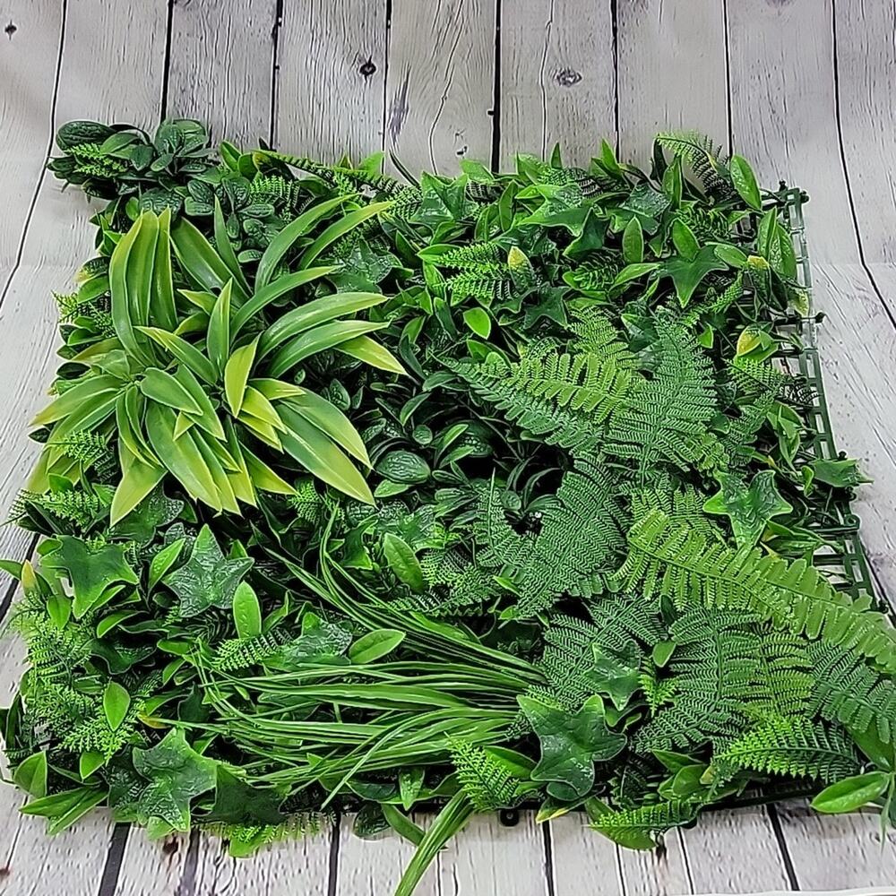 Beautiful Green Artificial Fern & Ivy Panel Plant- Faux Floral Wall Accent